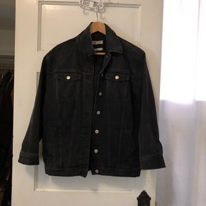 Madewell Oversized black jean jacket
